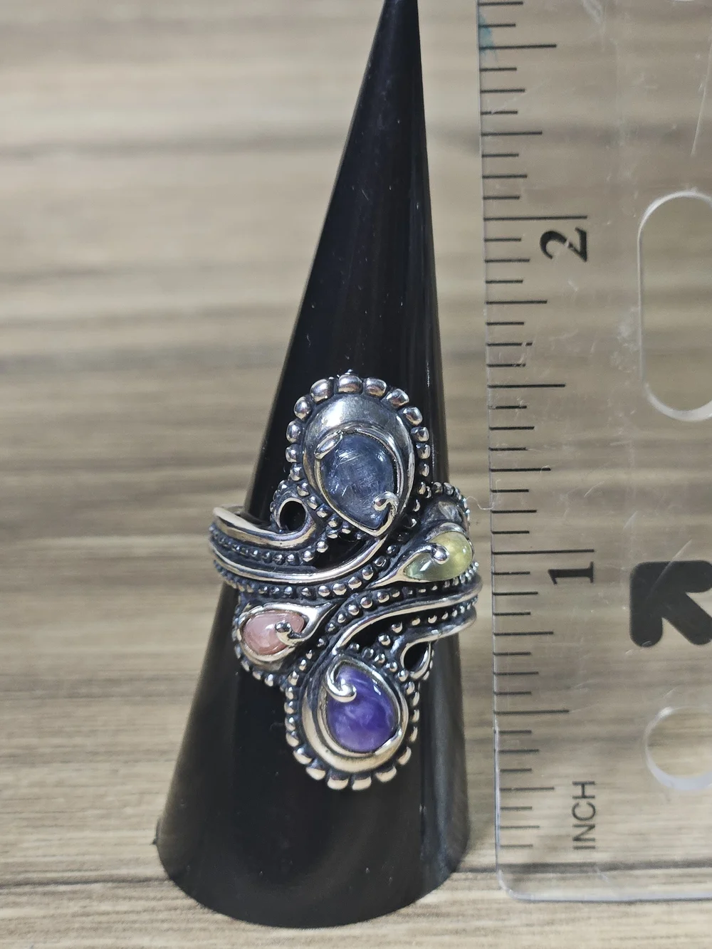 Carolyn Pollack Relios Windsong Collection Multi-Gemstone Ring Size 8.5